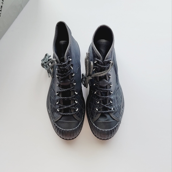 Converse x Slam Jam Bosey MC Hi Black Silver Women's 6.5 - Picture 3 of 6